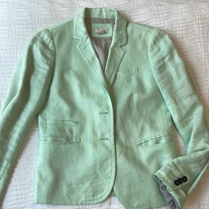 Green linen J.Crew blazer 2